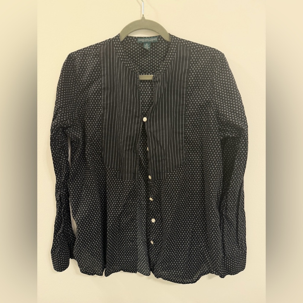 Ralph Lauren Lauren Jeans Co Printed Button-Front Blouse | Size M